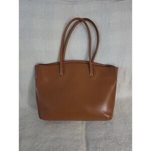Lodis Audrey Milano Camel Tan Leather Tote Bag Shoulder Laptop Travel Purse RFID